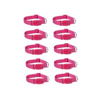 Dog Collar Bulk Packs Pink Nylon Shelter Rescue Vet 4 Adjustable Sizes (18 to 26 - $42.65+