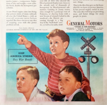 1944 General Motors Transportation Advertisement WW2 Era Trains Boats DWP7A - $469.08 MXN