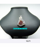 Wp74 .925 argentium sterling silver fancy eye agate pendant  - €68,29 EUR