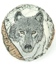 Vintage Shapes Of Clay By Stan Mt St Helens Endangered Species Wolf Plaque - £43.48 GBP