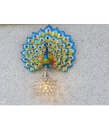 Creative peacock wall lamp Circular lampshade European living room backg... - $478.43 CAD