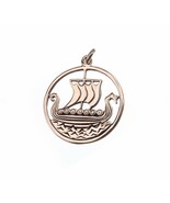 ⚓ Viking Dragon Ship Pendant – Solid Bronze Jewelry - $27.48 CAD