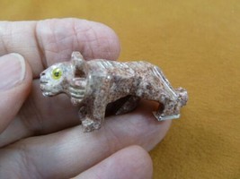 (Y-TIG-14) little red TIGER figurine SOAPSTONE PERU stone carving love t... - £6.75 GBP