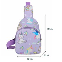 Children Cute Cartoon Print Dinosaur Horn Kids Chest Bags Girls Boys Mini Kawaii - £13.30 GBP