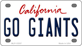 Go Giants California Novelty Mini Metal License Plate Tag - £11.81 GBP