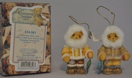 Cherished Teddies - Eskimos With Fish - 534161 - Dated 1999 &amp; 2000 - Ornaments - £9.44 GBP