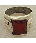 Red agate man ring B - $529.99 MXN