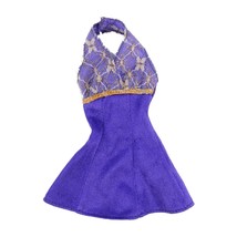 Vintage 1998 Barbie 3 Fashion Gift Pack Purple Halter Mini Dress 68585 - £3.91 GBP
