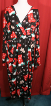 Willotis Womens V-Neck Christmas Knit Dress  2XL Gingerbread Stocking Ca... - $19.40
