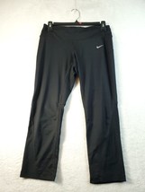 Nike Leggings Womens Size Medium Black Polyester Elastic Waist Logo Pull On - £12.32 GBP