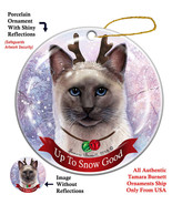 Assorted Siamese Seal Blue Point Howliday Dog Christmas Ornament Decoration - $15.49