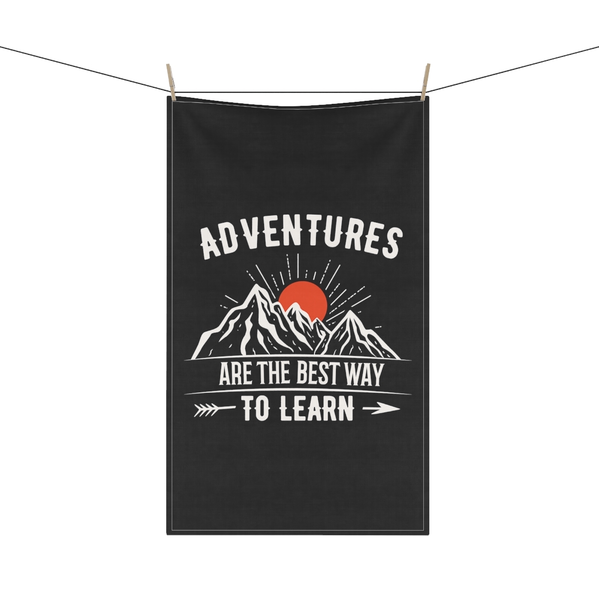 Adventure-Inspired Polyester Kitchen Towel: 'Adventures are the Best Way to Lear - $22.66 - $24.72