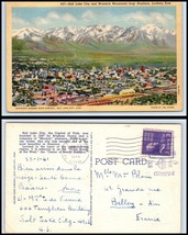 UTAH Postcard - Salt Lake City &amp; Wasatch Mountains Aerial View P7 - £3.10 GBP