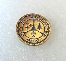 City of Middletown Ohio Collectible Gold Tone Lapel Hat Pin - £11.61 GBP