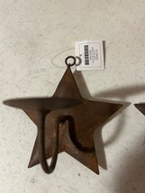 Rusty tin Star wall Candle Holders in - 2 image 4