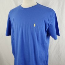 Polo Ralph Lauren T-Shirt Adult Large Crew Neck S/S Blue Yellow Pony Log... - £11.95 GBP