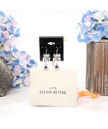 Alexis Bittar Byzantine Flower Crystal Faux Pearl Rhodium Earrings NWOT - $118.31
