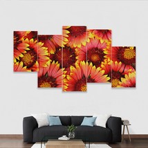 Vibrant Floral Painting Multi-piece Framed Mural 16&#39; X 16&#39; Home Decor Wall Art  - £79.92 GBP