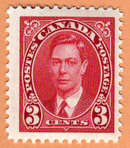 CANADA 1937 Very Fine MNH Stamp Scott #233 - King George VI  3¢ - £0.70 GBP