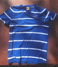 Men&#39;s Polo by Hollister® Shirt~ Blue/White color L, Short Sleeve  - $19.30