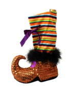 Novelty Knitted with Faux Fur and Glitter Witch’s Shoe Wine Bottle Holder - £4.65 GBP