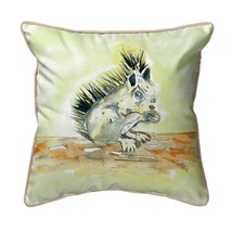 Betsy Drake Baby Squirrel Large Pillow 18x18 - £43.05 GBP