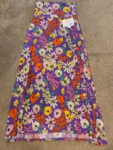 Lularoe NWT Full Length Multicolor Floral Print Pink Purple Maxi Skirt - Size XS - £18.31 GBP
