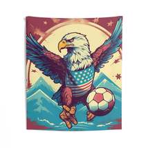 American Bald Eagle Soccer Athletic Team USA Graphic Indoor Wall Tapestries - $41.18+