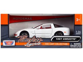 1997 Chevrolet Corvette C5 Coupe White w Red Interior Timeless Legends 1/24 - $37.04