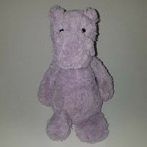 Jellycat Purple Hippo Plush Lovey 12&quot; Stuffed Animal Toy Soft Lavendar - £10.05 GBP