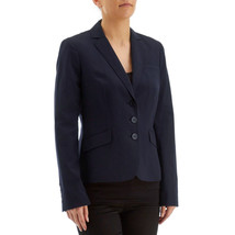 NWT-$119 ANNE KLEIN ~Size 10~ Notched Collar Classic Dark Blue Blazer Jacket NEW - £36.71 GBP