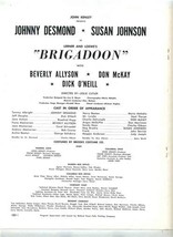 BRIGADOON Souvenir Program Ohio Kenley Players 1962 Johnny Desmond - £14.22 GBP