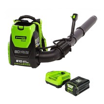 Greenworks Pro 80V (180 MPH / 610 CFM) Cordless Backpack Leaf Blower, 2.5Ah Batt - £369.59 GBP