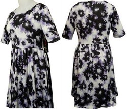 Trixie + LuLu Women&#39;s Purple Tie Dye A-Line Pleated Dress (Size: Large) NWT - $24.99