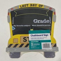 Wexford School Bus Shaped First/Last Day Of School Chalkboard Sign 10&quot; x 8&quot; - $5.89