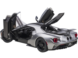2017 Ford GT Ingot Silver Metallic with Black Stripes 1/12 Model Car by ... - £419.56 GBP