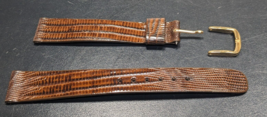 NOS Seiko 17mm Brown Genuine Lizard Watch Strap - £39.68 GBP
