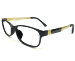 Oxygen Brille Rahmen 6011 Schwarz/Gold Ultem Matt Rechteckig 51-16-140 - $41.70