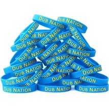100 Dub Nation Wristbands - Debossed Color Filled Basketball Team Sports... - £38.68 GBP