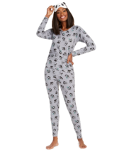 Jenni Womens Gray Knit Tossed Panda Print Top Bottom Pajama Set 2pc XL - £27.52 GBP