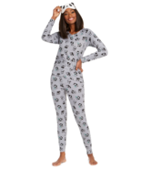 Jenni Womens Gray Knit Tossed Panda Print Top Bottom Pajama Set 2pc XL - £27.53 GBP