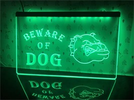 Beware of Dog Warning Dangerous Illuminated Led Neon Sign Decor, Lights Décor  - £20.74 GBP+