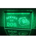 Beware of Dog Warning Dangerous Illuminated Led Neon Sign Decor, Lights ... - £20.77 GBP+