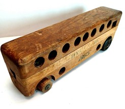 1930s Wood Ten Pin Toy Bus As-Is Parts Repair Restoration Display - £26.76 GBP