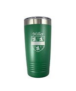 Miller Irish Coat of Arms Stainless Steel Green Travel Tumbler - $37.51 CAD
