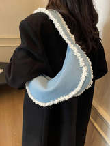 Raw Hem Denim Shoulder Bag - $21.27