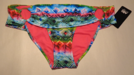 ABS by Allen Schwartz Size 6 RING SIDE Multicolor New Banded Bikini Bottom - £54.30 GBP