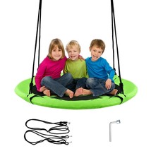 40 Inch Flying Saucer Tree Swing Indoor Outdoor Play Set-Green - Color: Green - £69.11 GBP