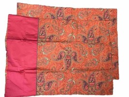 Restoration Hardware  Red Paisley Cotton Standard Pillow Cases - £24.31 GBP
