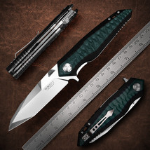 NEWOOTZ D2 Steel EDC Folding Knife Pocket Knife With G10 Handle - £53.59 GBP